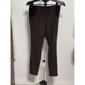 Bandolino Missy Senora Courant Dark Brown Suede Pull-on Pants Size 6